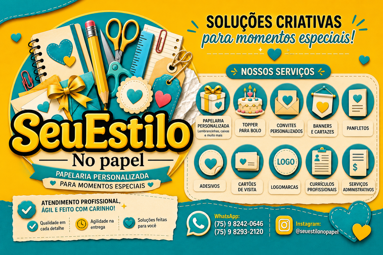 Identidade criativa Seu Estilo no Papel